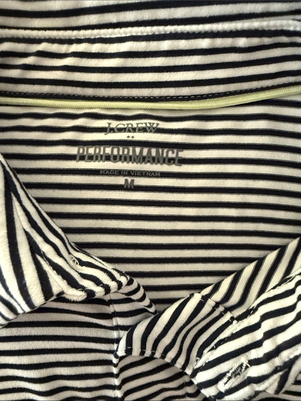 J. Crew Navy Drawstring Flat Front Shorts with White Cord and Navy Striped Polo - Picture 3 of 5